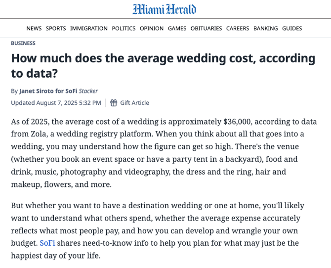 SoFi in Miami Herald